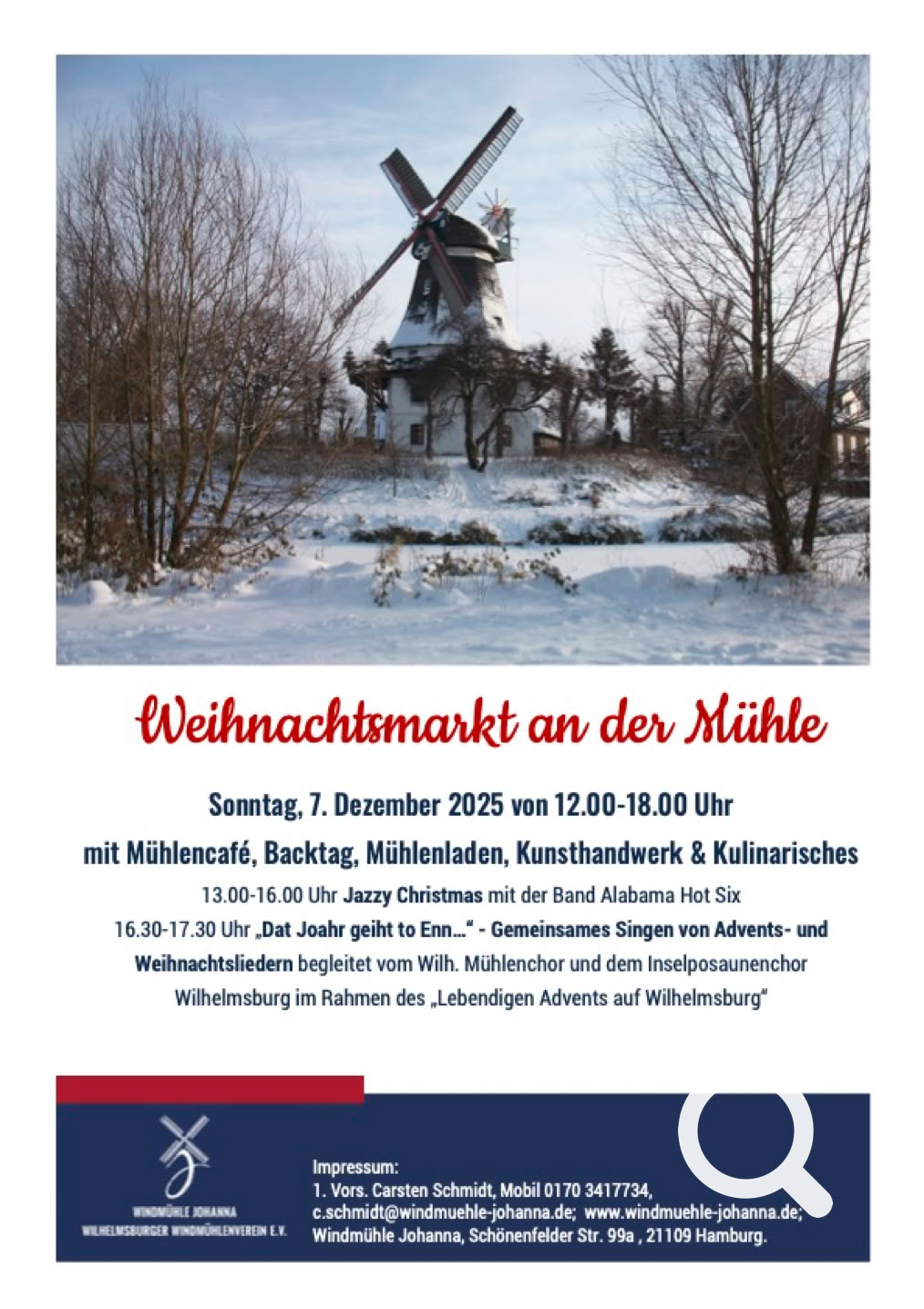 Wiehnachtsmarkt an der Mühle Johanna 2025 7.1.2.2025